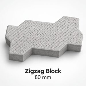 80mm Zigzag Interlocking Paver Blocks (Heavy Duty)